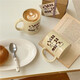 Original ins milk tea puppy mug cute ceramic mug couple mug water cup coffee puppy mug single cup 1 piece 350ml