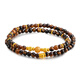 BOC Yijin gold bracelet for men and women, gold tiger eye stone, pumpkin beads, beeswax transfer bracelet, birthday gift, gold weight 3.2 grams