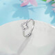 Laomiao platinum ring pt950 four-leaf clover platinum proposal ring ladies model birthday Chinese Valentine's Day gift for girlfriend and wife about 3.86g live ring adjustable
