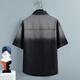 Woodpecker (TUCANO) summer denim short-sleeved shirt for men casual loose gradient work jacket thin five-point half-sleeved versatile shirt 10738-T698 black XL (about 130-150Jin [Jin equals 0.5 kg] wearable)