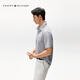 TOMMY HILFIGER【轻薄感】25新款夏季男牛津纺休闲条纹亚洲版短袖衬衫39191 灰白条纹0A4 XL （推荐：165-180斤）