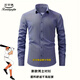 Xuan Yujin grenzüberschreitende neue Hemd für Langarm-Hemd, ein großer Hemd, formelles Geschäftshemd, keine bügelnden, schmalen Kleidung, schwarzes kleines Blumenmarker (Chinese Size XL) für etwa 1,70 Meter geeignet
