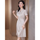 
SUSTYLE luxury high-end brand women's silk dress for women 2025 summer new style fashionable slim and fashionable mulberry silk skirt blue L