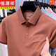 Hengyuanxiang Eissensempfindungs-Kurzärmel-T-Shirt für Männer 2025 NEUER DADDY MIDER AGE MENDDY MIT POLO HIMTER-Kleidung [Verkauf 500+] [Vatertagskleidung] 15125 Tilan Gray/Short L 170 [Vorschlag 120-135jin [Jin Equals Equals 0,5 kg]]]
