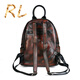 GOLDWIN light luxury brand 2025 new men's backpack retro color rubbed head leather multi-functional casual backpack coffee color
