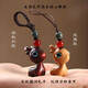 
All the way, the peaceful sandalwood deer car keychain pendant mobile phone pendant men and women couple bag accessories small gifts Rosewood deer [keychain] 35*26*18mm