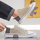 Pastoral Europeo 2025 zapatos para hombres nuevos zapatos de lona casual de moda zapatos de mesa transpirable para hombres versátil suave k22 beige 41