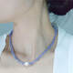 Jacaranda original niche tanzanite conformable atmosphere necklace high-end cool feeling clavicle chain necklace