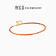 Chao Acer Little Love Rope Yellow 18K Gold Bracelet Women's Color Gold Bead Chain Gold Beads Zodiac Year Red Rope Birthday Gift Chain Approximately 15cm+