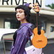 
DONNER Ukulele Beginner Girls Uklili Children's Little Guitar Beginner Sunset Orange 23 inches