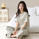 AIMU MEUGUI PAJAMAS PARA MUJER EN SUMMER ALIGO PURO Pantalones de manga corta Algodón delgado Summer Women's Ropa para mujeres Traje de primavera y otoño YZT9715 Pantalones de manga corta M 80-100Jin [Jin equivale a 0.5 kg]