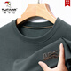 Woodpecker (Tucano) 2023 Neues schweres Industriesticker Herren-Pure-Baumwoll-Sweatshirt runden Hals Langarm T-Shirt Autumn T-Shirt Top Base Shirt 6623 Haqing M 16590-120jin [Jin gleich 0,5 kg]