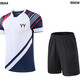 YONEX summer badminton uniform 2025 new competition men and women running short breathable sweat quick-drying training suit 6296B white women's top 3XL