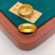 Fat Donglai's same style 18K gold plain ring, Hong Kong duty-free 999 ancient method 18k ring for male and female couples, plain ring, wide face, No. 7
