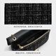 CHARLES&KEITH25夏新品时尚菱格链条单肩斜挎小方包七夕礼物CK2-20671747 Black Tweed黑色/白色 S