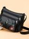 Frauentasche 2025 Neue Tasche Mode und atmosphärische Umhängetasche vielseitiger Crossbody Mutter Tasche große Kapazität Schwarz [Muttertasche]