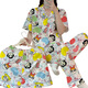 ZIPJBX Korean Powerpin Polizist Pyjamas für Frauen im Frühjahr und Sommer kurzärmelig niedliche Freizeitkleidung Dreiköpfig KK14128# M [Vorgeschlagen 80-100Jin [Jin ist gleich 0,5 kg]]