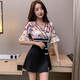 
A 21 FUNB new age-reducing foot massage shop female technician work clothes fashionable printed dress to make you look slim and elegant foot massage set 1391 black S