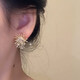 Irregular Fireworks Earrings 2025 New Popular Style Light Luxury High-Quality Autumn and Winter Temperament Earrings Niche Unique Earrings Gold Irregular Fireworks Earrings One Pair