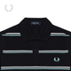 Polo décontracté de Fred Perry Men's Casual 2025 Revers d'été Double rayé Edge Oreille Broided Broidered Sleeve M9905 NYX / Navy Blue M
