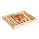 Massives Holzbrot Tablett Holzschale backen rechteckig Holz Dessert Gebäck Sushi Display Tablett Tee -Mahlzeit Tablett Rost 3527 Baumstamm