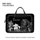 Luyide Einfacher schwarz-weißer Blumenlaptop Schwergewichts-Computertasche für Apple MacBook 15-Punkte 6 mm-4840 [All Black Computerbag] für Crossbody 11 Zoll