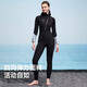 VVIR EER3mm hooded wetsuit high elastic CR men's long-sleeved warm one-piece sun protection waterproof snorkeling surfing cold wet suit 3mm 253 men's front opening moonlight blue warm and cold protection L 3mm
