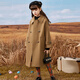 DISNEY girls' thickened woolen coat autumn and winter medium-length style college style new style milk tea color 120