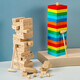 Micro botes apilados altos bloques de construcción en capas con capas de juguetes intelectuales de alegría bloques de construcción digital para el ensamblaje interactivo para padres infantiles 48 Números [Enviar 2 martillos de madera + 4 dados]