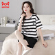 Catman (MIIOW) 2025 PAJAMAS POUR FEMMES EN SUMBRE CORTON PURS POUR STRIPES SUMBRES STYLE MINÉE POUR LES VOITS ESTES ENSEMBLE YZT9885 M RECOMMANDÉS 80-100JIN [Jin est égal à 0,5 kg]