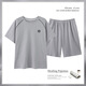Zhishan Pyjamas Herren Sommer reines Baumwolldünne Kurzarm Shorts Anzug Herren -Cartoon Große Größe kann außerhalb von Heimkleidung OMM13603 3XL getragen werden