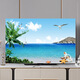 Yingtangs neuer TV -Staubabdeckung TV -Abdeckung Staubdicht von Sonnenschutzstoff Home Textil Protection Cover hängende gebogene Bildschirm Tabelle Typ B1390 malerische Landschaft 80 Zoll (188*110 cm)