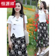Hengyuanxiang 2025 summer new Chinese style short-sleeved wide-leg pants casual sports two-piece suit for women's temperament, fashionable and fashionable, age-reducing green [two-piece set] M [Suggested 85-100Jin [Jin equals 0.5 kg]]