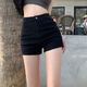 Jin Bingsheng black shorts for women summer new style denim tight small slim high-waisted A-line hot girl sexy hip-covering hot pants black denim hot pants M recommended 95-105 Jin Jin is equal to 0.5 kg