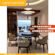 
XMSJ high-quality modern simple creative disc living room flamingo study art personalized dining room Nordic restaurant chandelier reinforced 15604 floor diameter 70CM full light