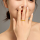 Old temple gold ring pure gold broken ice single ring women's ring gift for girlfriend and wife birthday gift broken gold ring #15 about 1g