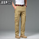 Jeep Spirit Jeep Armee Grüne Arbeithose Herren Sommer Neue lose Mehrfachpocket Straight Herrenhosen High-End Casual Hosen Spring- und Herbst SG-J9922 Armee Green Thin Modell 34 [Warteumfang 2 Fuß 7]