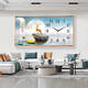 Yonghuan Calendario perpetuo 2025 Nuevo estilo Decoración de restaurantes Pintura de reloj Electrónico Reloj de pared sin golpear la sala de estar Pintura de reloj para el hogar Slight Sailing B3271 Longitud horizontal 60 cm * Altura vertical de 30 cm PVC Marco de oro redondeado + +