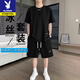 Conjunto de camisetas de manga corta de Playboy Men Men Men Men Summer Summer Summer New Shirts Shorts de dos piezas de dos piezas