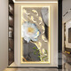 TURBOSUN corridor end simple decoration painting high-end Jiuyu picture lamp entrance entrance decoration painting creative accessories JK-1283-Jiuyu 110*220 gold without light + Korean crystal + inlaid