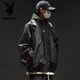 花花公子（PLAYBOY）冲锋外套男女春秋季痞帅轻量户外登山服男美式复古工装夹克男装 745紫色 夹克 L (推荐120-145斤)
