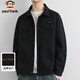 Paul Frank Jacket Men's Casual Checkerboard Jacket Men's Autumn Trendy Windproof Top Men's Black XL