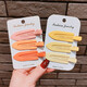 Children's accessories duckbill clip color seamless hairpin women's forehead bangs clip broken hairpin face wash makeup metal duck 19-79 coffee color 3 pcs/card