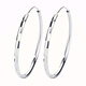 Nilan Fat Donglai's same style pt950 platinum earrings large hoop PT950 large plain hoop for women, simple and exquisite car flower, rhombus 3 cm