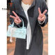 Tangku exquisite niche bowling bow new fashionable versatile shell high-quality handheld crossbody bag high-value pink