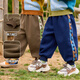Dudu Home [Side Splicing] Children's Pants Autumn Fashionable Boys Sport Pants Baby Autumn Running Girls Casual Pants Coffee Color 110