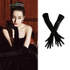 Japanese Reba same style long gloves velvet wedding dress bride taking photos French Hepburn style retro performance etiquette Black Reba same style velvet length