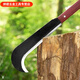 FANCYCHIC hatchet knife with extended handle manganese steel thickened opener hatchet knife bamboo knife splitting knife sharp 60 and above 22cm long handle hatchet fine grinding edge / tree chopping