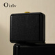 
Duobaoni light luxury jewelry box high-end leather jewelry display storage ring necklace earring box jewelry display gift box pendant/necklace box (black)-H15602