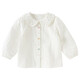 DAVE&BELLA girls long-sleeved shirt pure cotton baby girl shirt new spring clothing children's bottoming top children's clothes white ready stock 100 cm (recommended height 90-100cm)